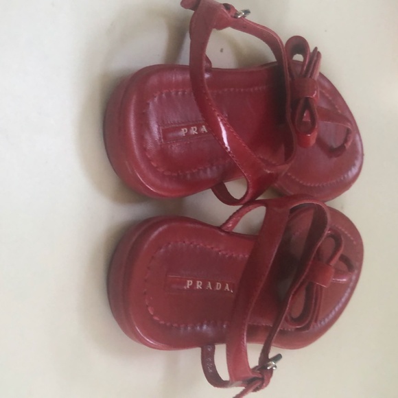 Prada Authentic Red Sandals Size 37.5 - Picture 6 of 16